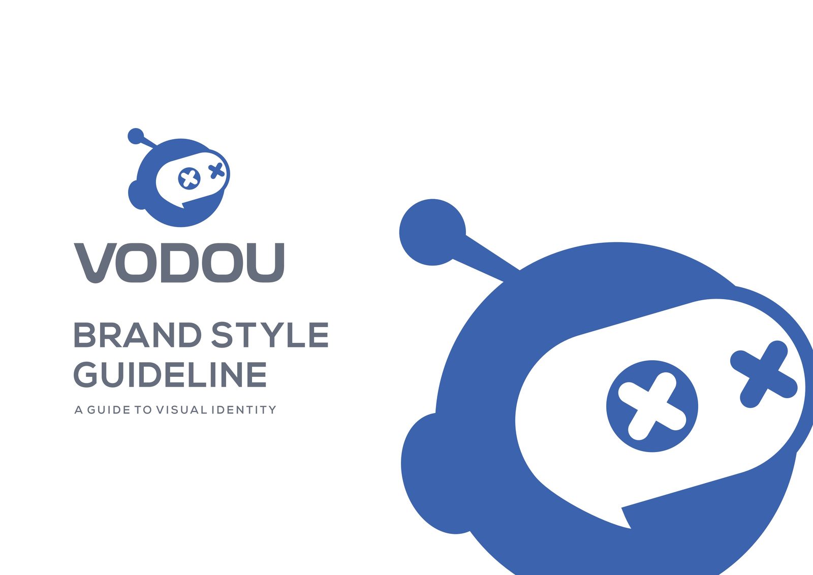 Vodou brand style guide page 1 designed by Good Wolf Marketing