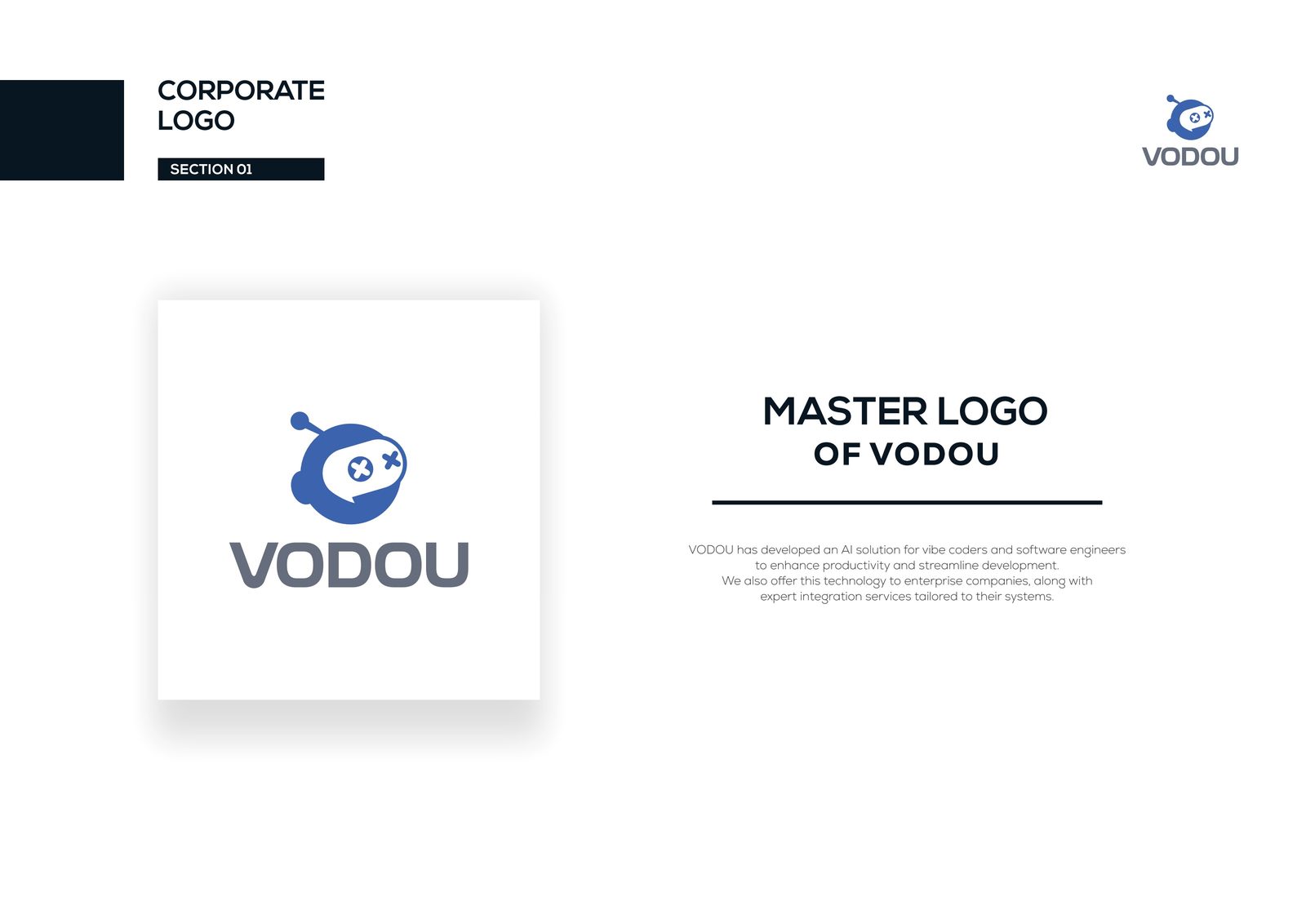 Vodou brand style guide page 2 designed by Good Wolf Marketing