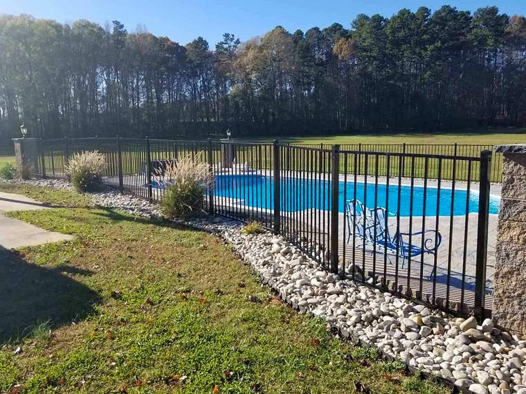 Your pool, fenced by dinner — Facebook ad creative for AquaGuard Fencing